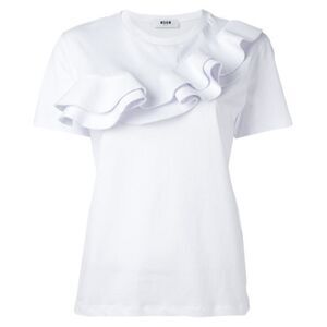 MSGM Milano White Ruffle Tee Sz. XS